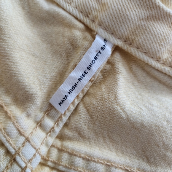 rag & bone Maya High-Rise Shorty Shorts, Women's Waist Size 30, EUC - Lemon Drop - Picture 3 of 11